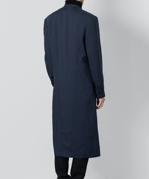 チェスターコート コート COLLARLESS COAT メンズの画像