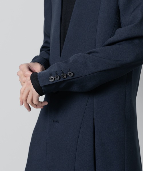 チェスターコート コート COLLARLESS COAT メンズの画像