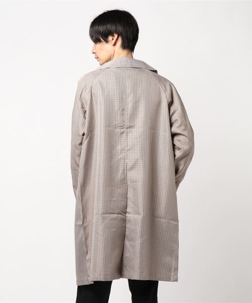 STYLEBLOCK ステンカラーコート コート チェック柄ビッグ