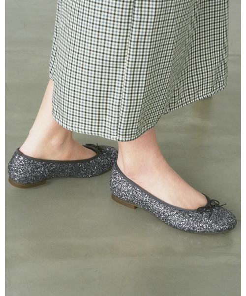 バレエシューズ パンプス ラウンドトゥ フラット グリッターシリーズ