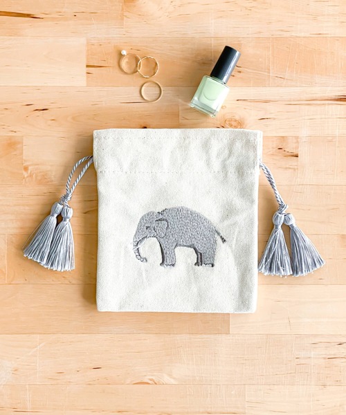 flapper_bags ラッピング アニマル刺繍巾着ポーチ : ZOZOTOWN Yahoo!店