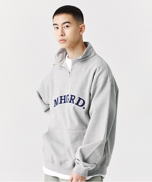 スウェット 【mahagrid】ARC LOGO HALF ZIP SWEATSHIRT / マハグリッド アーチ ロゴ ハーフジップ スウェットシャ|ZOZOTOWN PayPayモール店|01