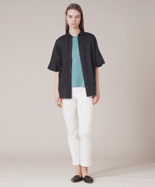 MACKINTOSH LONDON コンパクトブロード麻フロントタックシャツ シャツ ブラウス コンパクトブロード麻フロントタックシャツ