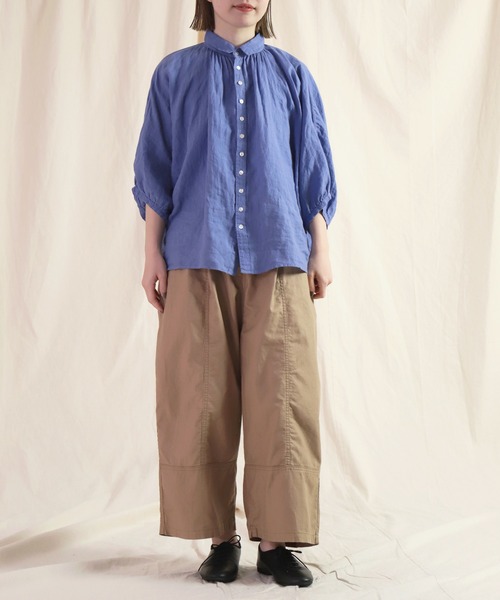 Brocante パンツ 「Brocante / ブロカント」 綿麻サージ トヌ―パンツ