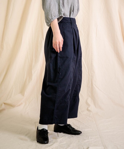 Brocante パンツ 「Brocante / ブロカント」 綿麻サージ トヌ―パンツ