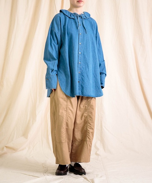 Brocante パンツ 「Brocante / ブロカント」 綿麻サージ トヌ―パンツ