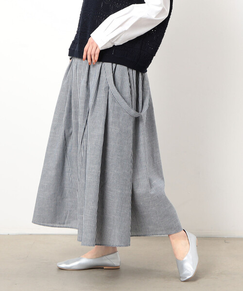 スカート ストライプサスペンダー付スカート : ZOZOTOWN Yahoo