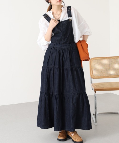 Anne様❤️DOROTHEESCHUMACHER黒サロペット定価114,000円 atONE（アットワン） サロペット オーバーオール デニムティアード