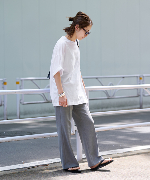 トップス 23SS ATON 60/FRESCA OVERSIZED T-SHIRTS FRESCA PLATE | LOOSE FIT T-SHIRT – ATON | エイトン