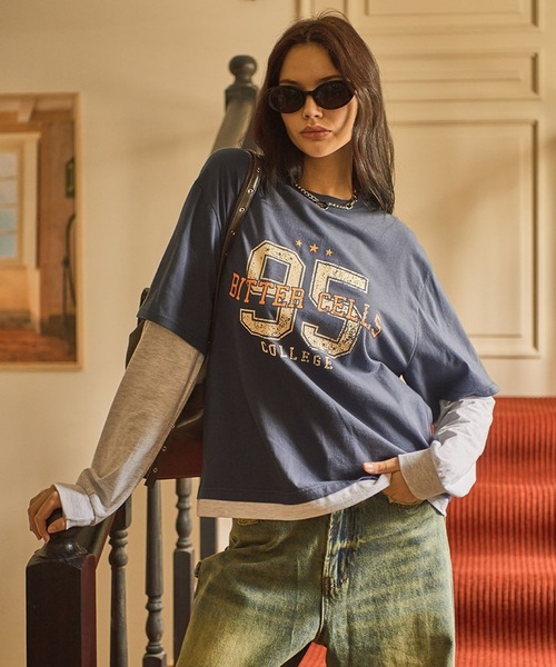 tシャツ BITTER CELLS／LAYERED長袖シャツ 2982358 レディース BITTER CELLS tシャツ CELLS／LAYERED長袖シャツ 2982358