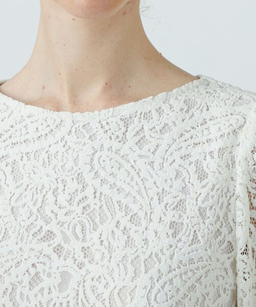Ballsey（ボールジィ） シャツ ブラウス モールレース パフスリーブ