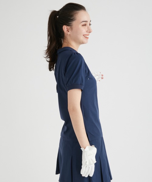 CELFORD tシャツ 「CELFORDGOLF」衿付きラインストーントップス
