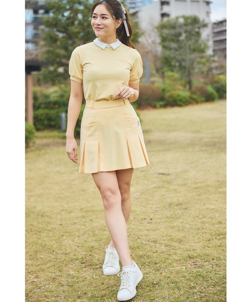 CELFORD tシャツ 「CELFORDGOLF」衿付きラインストーントップス