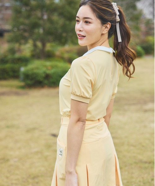 CELFORD tシャツ 「CELFORDGOLF」衿付きラインストーントップス