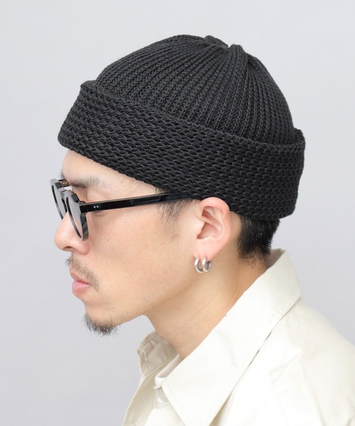 A.M.S. ニット帽 ニットキャップ 編み替え 綿麻（コットンリネン） 2