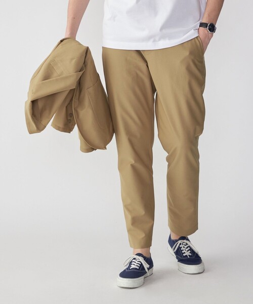 美品✨ リップストップのイージースラックス ワークパンツ ベージュ SHIPS（シップス） スラックス SHIPS:「手洗い可能/セットアップ対応
