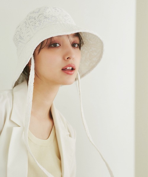 ROPE' PICNIC（ロペ ピクニック） 帽子 ハット ワイヤー入りレース