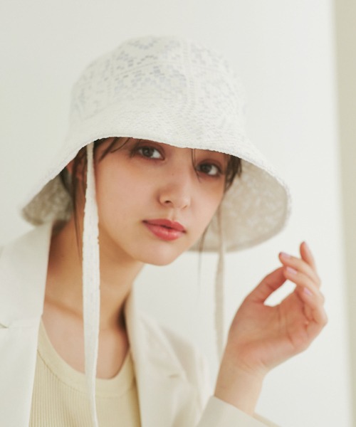 ROPE' PICNIC（ロペ ピクニック） 帽子 ハット ワイヤー入りレース