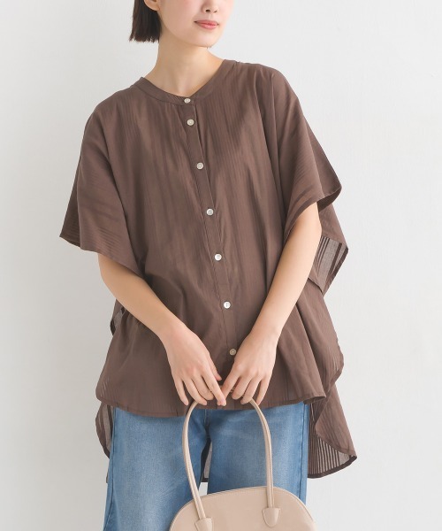OMNES（ファッション） ブラウス シャツ コットンドビードルマン
