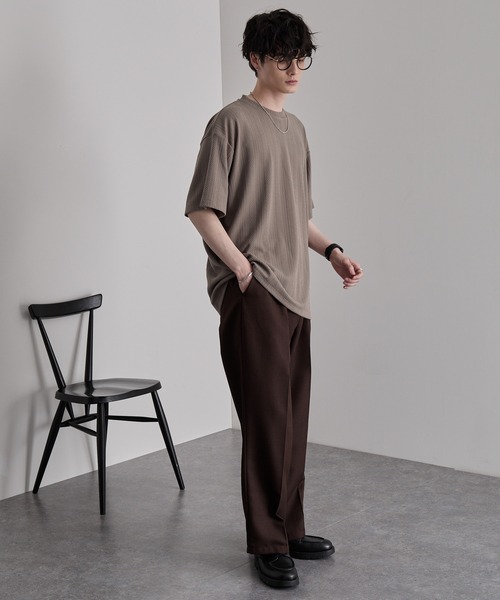 ストライプTシャツ MEN'S BIGI｜ジャガードストライプTシャツ | Rakuten Fashion