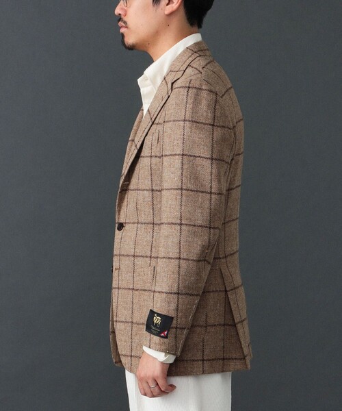 ジャケット テーラードジャケット MALLALIEUS ウール ウインドウペーン 
