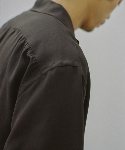 リドム　lidnm LINEN WOOL PINHEAD SHIRT　М リドム lidnm LINEN WOOL PINHEAD SHIRT М