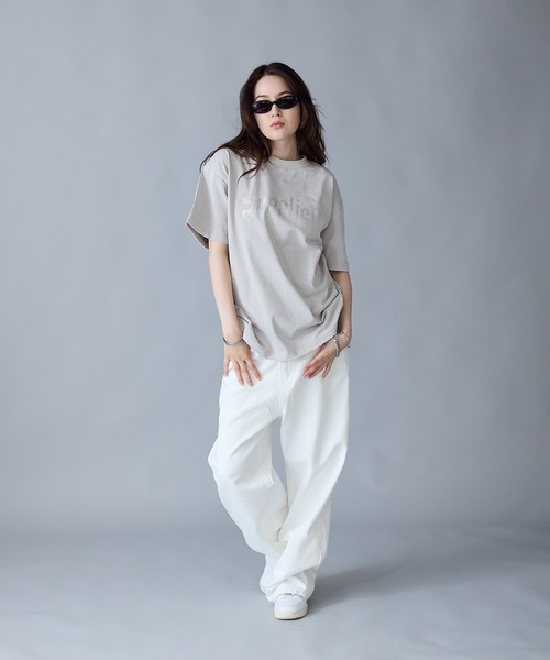 tシャツ SUPPLIER/サプライヤー Vintage Wash Rhinestone Iron Logo Tee 半袖Tシャツ レディース セール】SUPPLIER/サプライヤー Vintage Wash Rhinestone Iron