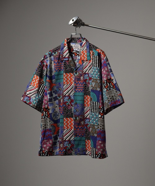 シャツ 「MADE IN JAPAN」ハリコットン総柄オーバーサイズ スーベニア