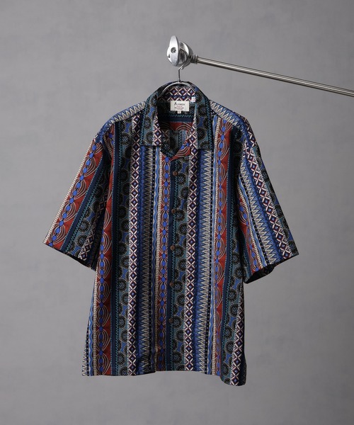 古着通販】古着 オーバーサイズ レーヨンシャツ 柄シャツ 総柄