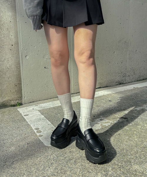 EVOL ローファー 「EVOL」XSからの豊富なサイズ展開/厚底10cm
