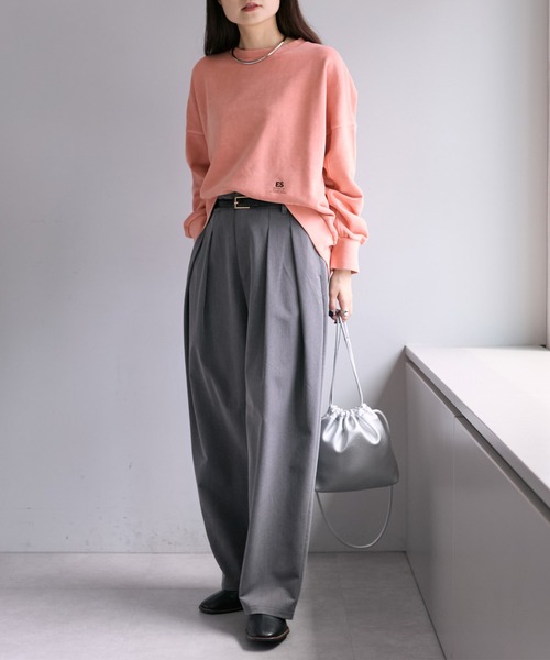 pual ce cin スウェット ピグメント裏毛シンプルスウェット