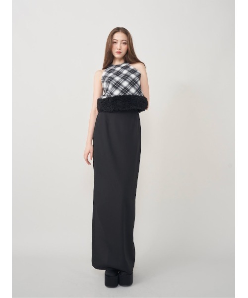 Darich ファーチェックドッキングトップス Darich ファーチェックドッキングトップス レディース