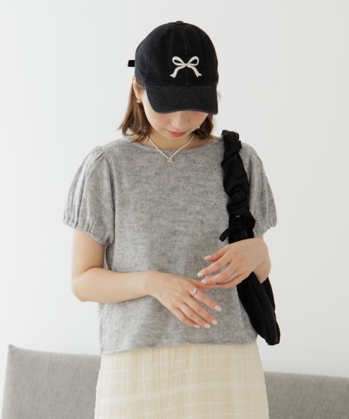 tシャツ リボンパフトップ レディース flower（ファッション） tシャツ リボンパフトップ レディース