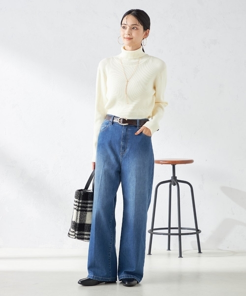 A555商品 a.v.v ジーンズ デニム デニムパンツ デニムワイドパンツ