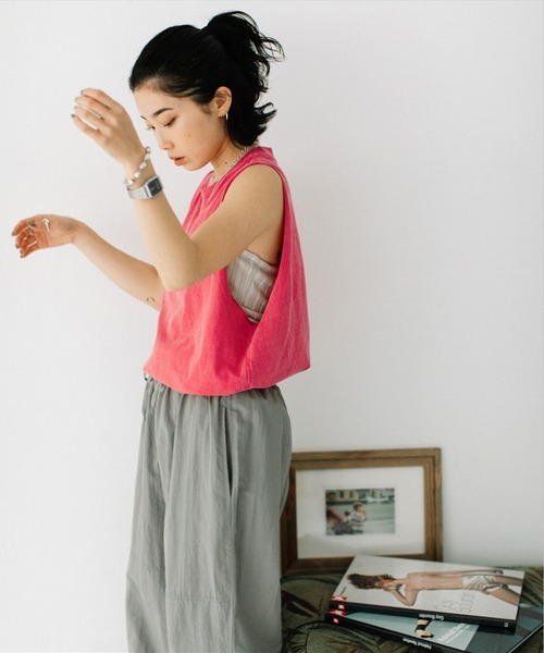 タンクトップ ノースリーブ pigment tank top レディース SUWDEE タンクトップ ノースリーブ pigment tank top レディース