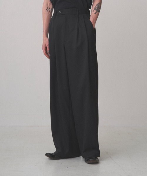 Juha（ユハ） ワイドパンツ スラックス 2TUCK WIDE EASY PANTS メンズ