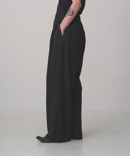 Juha（ユハ） ワイドパンツ スラックス 2TUCK WIDE EASY PANTS メンズ