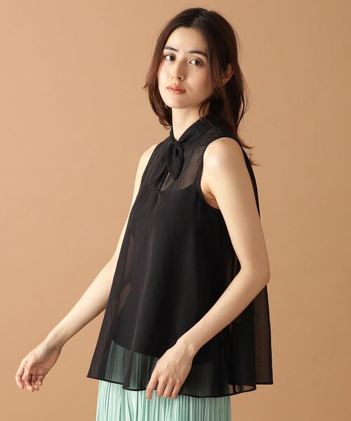 「DRESSTERIOR」 ノースリーブブラウス 38 レッド レディース DRESSTERIOR 「DRESSTERIOR」 ノースリーブブラウス 38 レッド