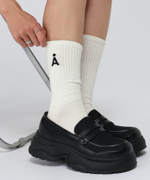 ALAND 靴下 「UNISEX」ALAND／AロゴSOX レディース メンズ : ZOZOTOWN