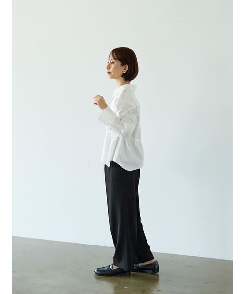 tシャツ アシメヘムウエストリボンシャツ「低身長・小柄女性」 レディース tシャツ アシメヘムウエストリボンシャツ「低身長・小柄女性