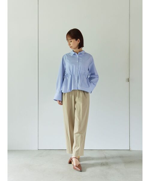 tシャツ アシメヘムウエストリボンシャツ「低身長・小柄女性」 レディース tシャツ アシメヘムウエストリボンシャツ「低身長・小柄女性