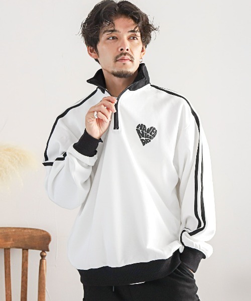 LUXSTYLE（ラグスタイル） トレーナー スウェット 裏起毛ハートロゴ