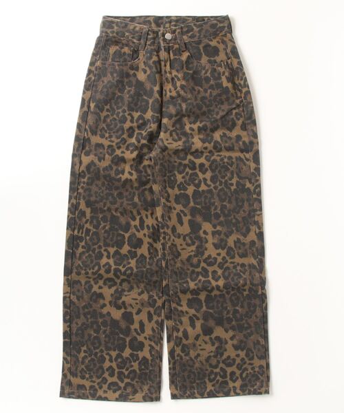 FREE STYLISTS ジーンズ デニム デニムパンツ ヒョウ柄ワイドデニム