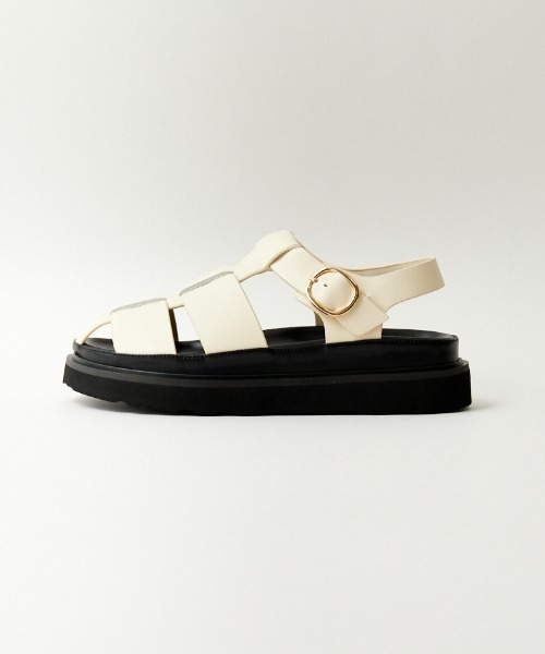 「MOHI」 フラットサンダル 36 ブラック レディース_画像4