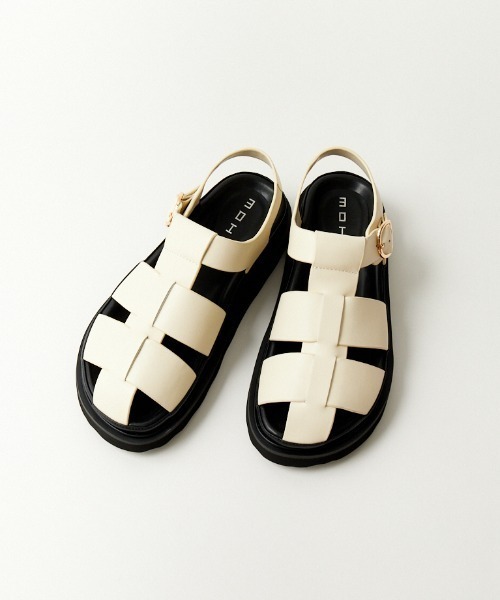 MOHI（モヒ） フラットサンダル 36 ブラック レディース : ZOZOTOWN