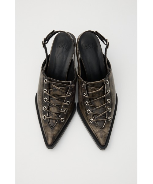 SLY パンプス LACE UP MULE レース アップ ミュール : ZOZOTOWN