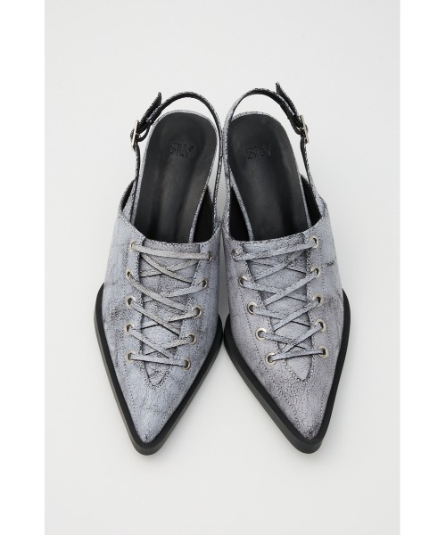 SLY パンプス LACE UP MULE レース アップ ミュール : ZOZOTOWN