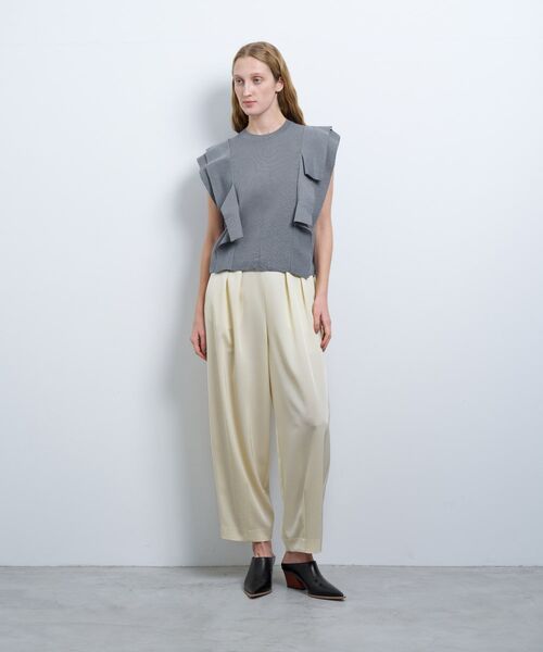 LANVIN　セーター　レディース LANVIN en Bleu ニット セーター アシンメヘムカーディガン
