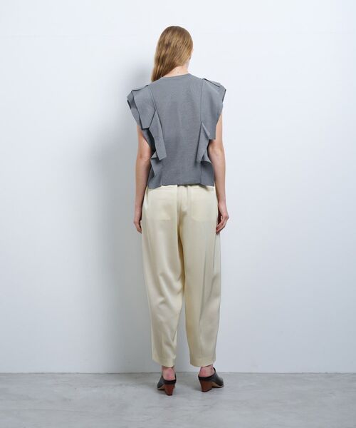LANVIN en Bleu ニット セーター スクエアフリルニット