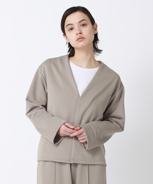 ZUCCa 「ZUCCa」 ノーカラージャケット M size ベージュ レディース 